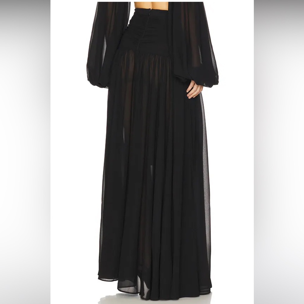 NWOT! Michael Costello x REVOLVE Blair Maxi Skirt in Black - Picture 4 of 9